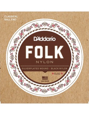 Струны D'addario для кл.гит. EJ32 Folk Nylon