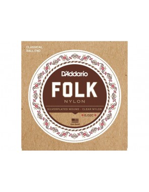 Струны D'addario для кл.гит. EJ32C Folk Nylon