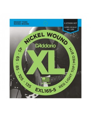 Струны D'addario для басгит. EXL165-5  5стр,(45-135)