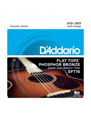 Струны D'addario для ак.гит. EFT16  (12-53)