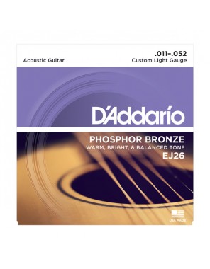 Струны D'addario для ак.гит. EJ26  (11-52)