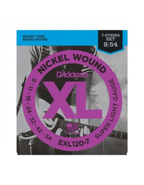 Струны D'addario для эл.гит. EXL120-7  (9-54)