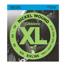 Струны D'addario для басгит. EXL165  4стр,(45-105)