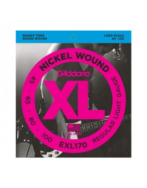 Струны D'addario для басгит. EXL170  4стр,(45-100)