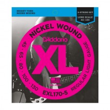 Струны D'addario для басгит. EXL170-5  5стр,(45-130)