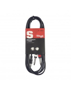 Кабель Stagg стереоджек/тюльпан SYC2/MPSB2P E аудиокабель